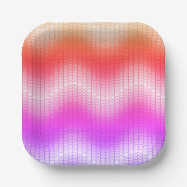 Plato De Papel Pastel Chevron (Anverso)
