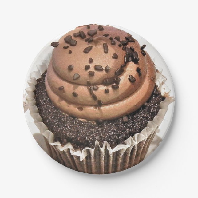 Plato De Papel Pastel de chocolate (Anverso)