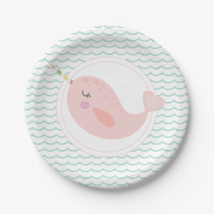Plato De Papel Pastel de cumpleaños Mermaid