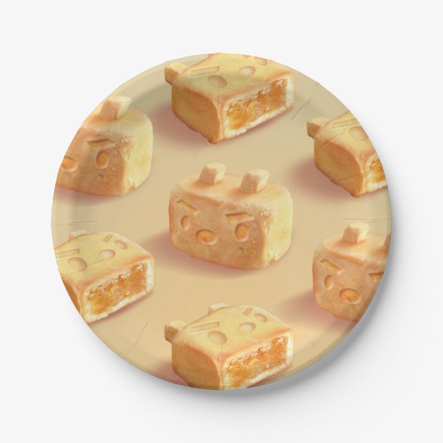 Plato De Papel Pastel de piña (Anverso)