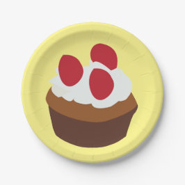 Plato De Papel Pastel de torta de muffin