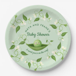 Plato De Papel Pastel dulce en un Baby Shower Pod