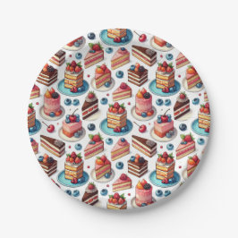 Plato De Papel Pastel en la cara