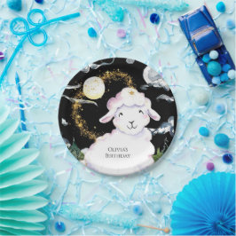 Plato De Papel Pastel Enchanted Sheep Cumpleaños