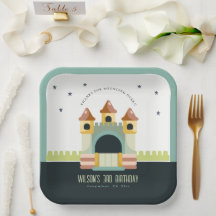 Pastel Jumping Castle Saltar y Jugar Niños Cumplea