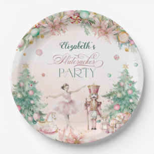 Plato De Papel Pastel Nutcracker Ballerina Fiesta de Cumpleaños