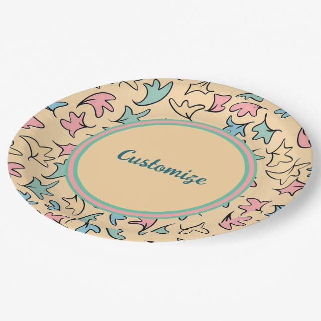 Plato De Papel Pastel personalizado deja amarillo (Angular)