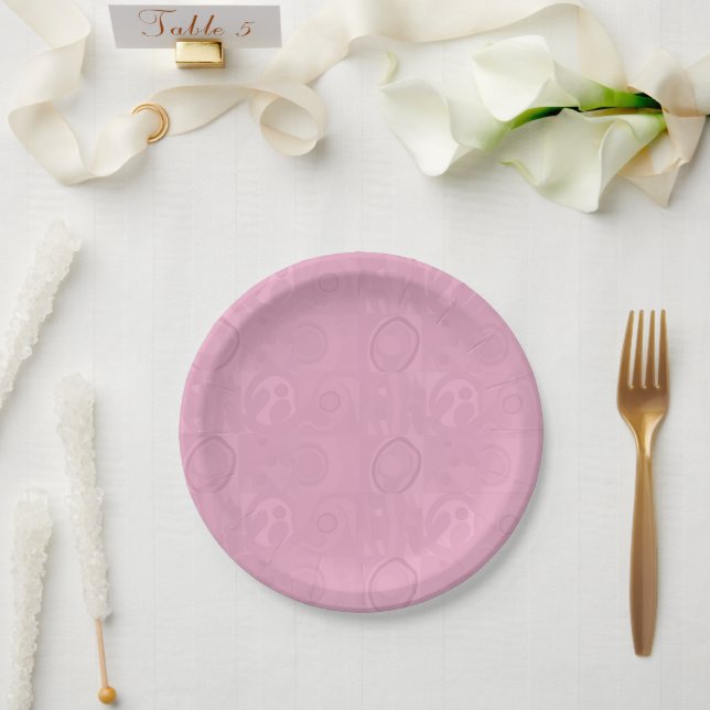 Plato De Papel Pastel Pink Mother's Day Collection (Boda)