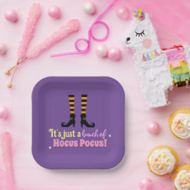 Plato De Papel Pastel Purple Hocus Pocus Halloween Bruja