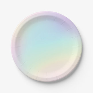 Plato De Papel Pastel Rainbow Aesthetic Birday Party