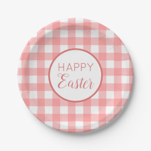 Plato De Papel Pastel Raspberry Red Happy Easter Plasto