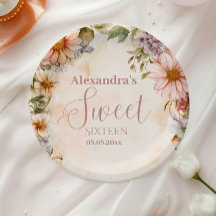 Pastel Romántico Flores Silvestres Dulces 16
