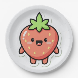 Plato De Papel Pastel Strawberry Aesthetic Sticker – Cute Fruit I