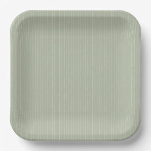 Plato De Papel pastel verde.