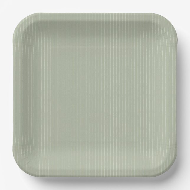 Plato De Papel pastel verde. (Anverso)