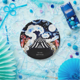 Plato De Papel Pastel Whimsical Circus Birthday