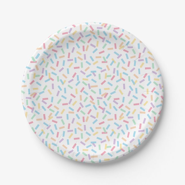 Plato De Papel Pasteles de Confetti (Sprinkles) (Anverso)