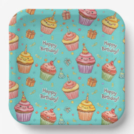 Plato De Papel Pasteles divertidos, de Natasha Us