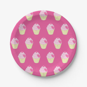 Plato De Papel pastelitos decorados con ilusión