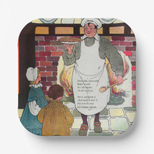 Plato De Papel Pat-a-cake, pat-a-cake, hombre de Baker