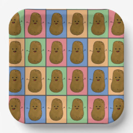 Plato De Papel Patata de estilo Pop Art