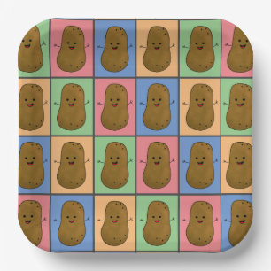 Plato De Papel Patata de estilo Pop Art