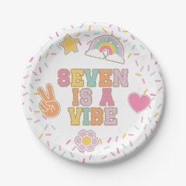 Plato De Papel Patch Preppy Seven es un Cumpleaños con Estilo