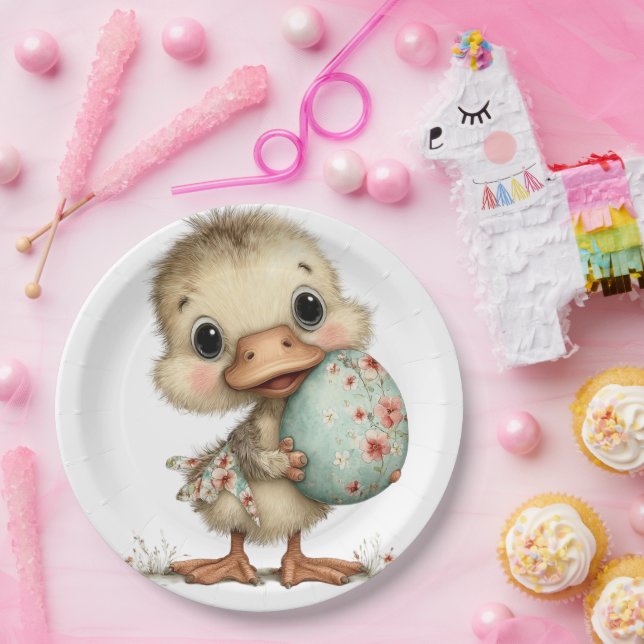 Plato De Papel Patito bebé (Fiesta)
