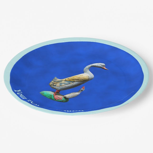 Plato De Papel Patos De Madera Weathered (Angular)