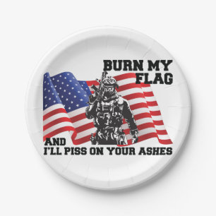 Plato De Papel Patriota americano