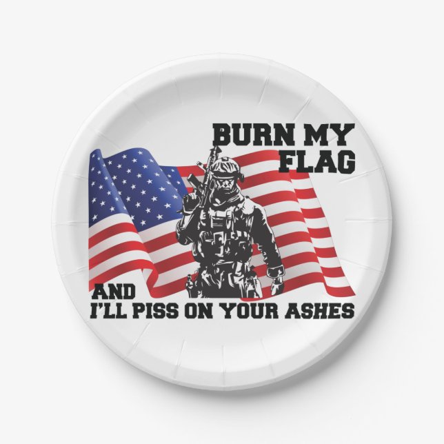 Plato De Papel Patriota americano (Anverso)