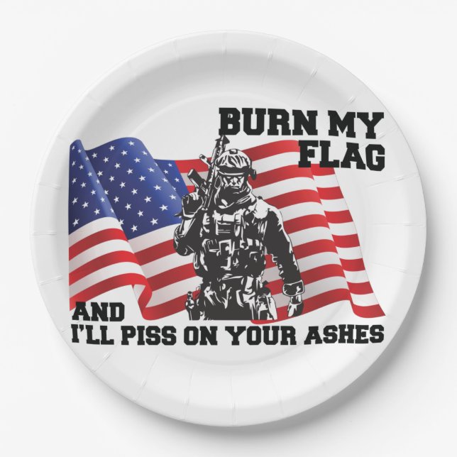 Plato De Papel Patriota americano (Anverso)