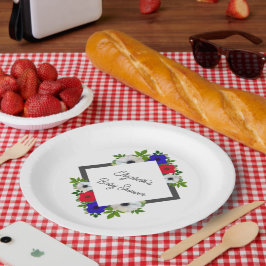 Plato De Papel Patriotic Panda Anemone Baby Shower