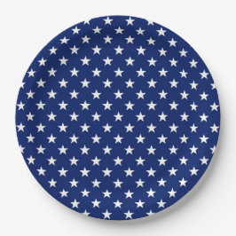 Plato De Papel Patriotic Stars Team USA Olympics Blue White