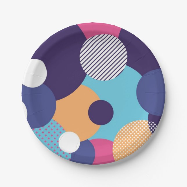 Plato De Papel Patrón abstracto (Anverso)