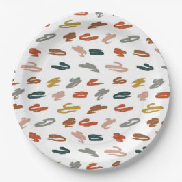 Plato De Papel Patrón abstracto de pintura