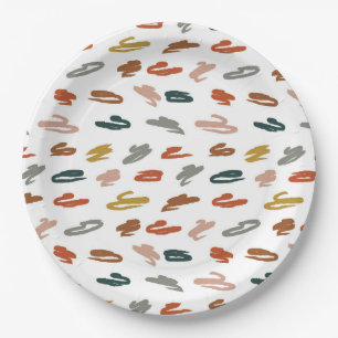 Plato De Papel Patrón abstracto de pintura