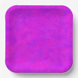 Plato De Papel Patrón abstracto púrpura rosa
