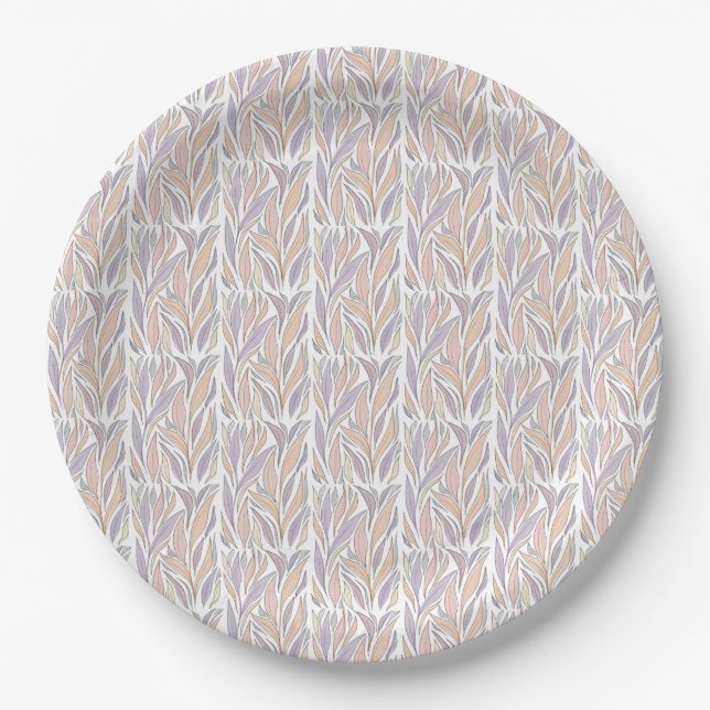 Plato De Papel patrón bohemio (Anverso)