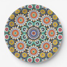 Patrón boho tradicional mosaico marroquí