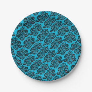 Plato De Papel Patrón Brocade