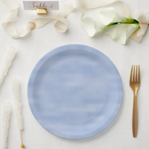 Plato De Papel Patrón cielo azul claro