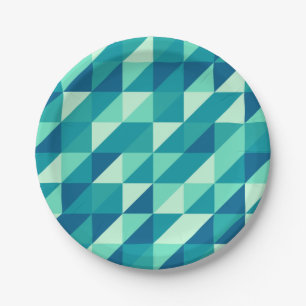 Plato De Papel Patrón Colorfull Moderno Retro Vintage