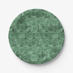 Plato De Papel Patrón de ajuste de burbuja verde