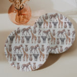 Plato De Papel Patrón de animales de bebé Safari<br><div class="desc">lindo bebé animal patrón de safari</div>