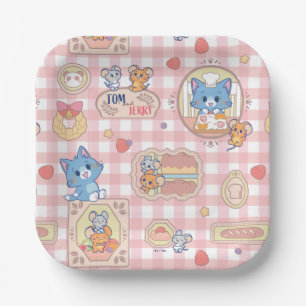 Plato De Papel Patrón de Anime Tom y Jerry Bakery