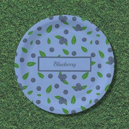 Plato De Papel Patrón de arándanos Placas de papel