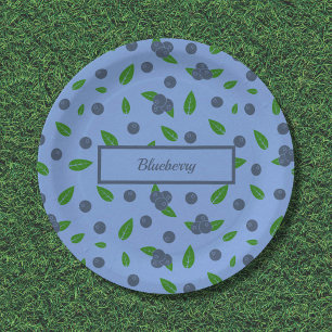 Plato De Papel Patrón de arándanos Placas de papel