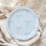Plato De Papel Patrón de arco azul niño ducha de bebé<br><div class="desc">Patrón azul de arco de color azul niño ducha de bebé Papel Placas de juego disponibles.</div>