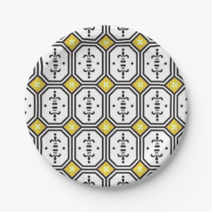 Plato De Papel Patrón de azulejos de cerámica